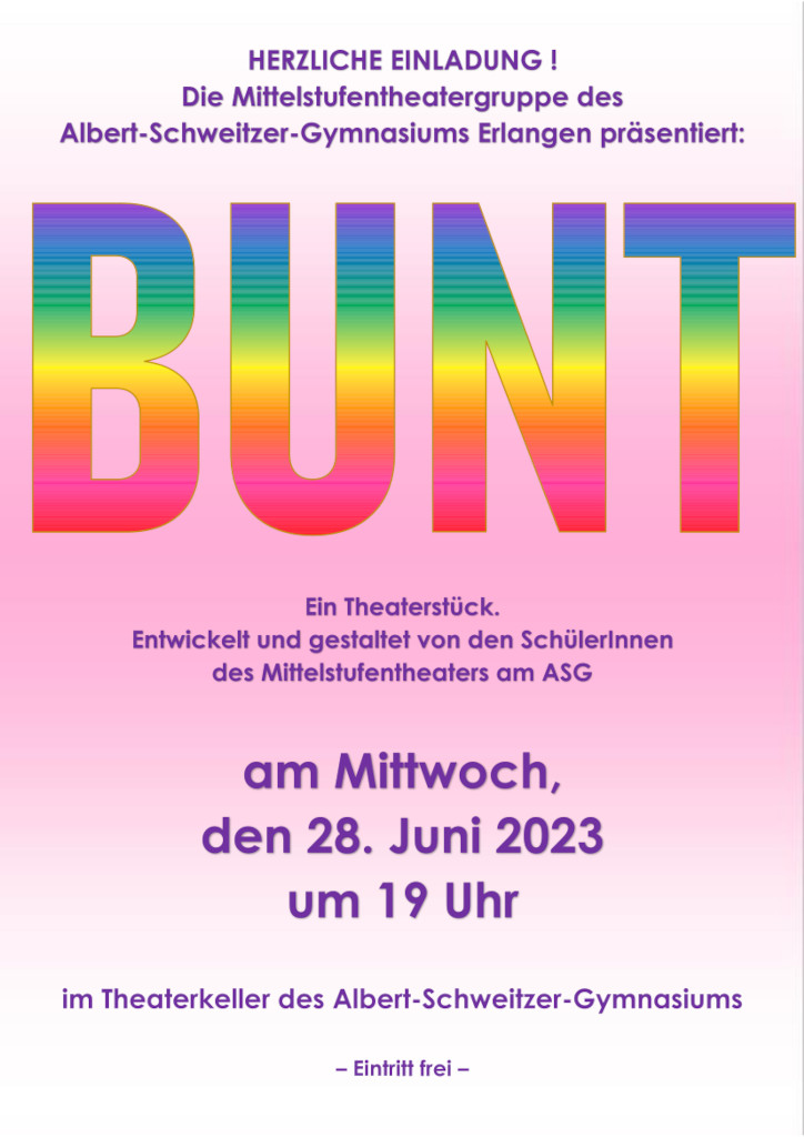 Aufführung des Mittelstufentheaters am 28. Juni 2023