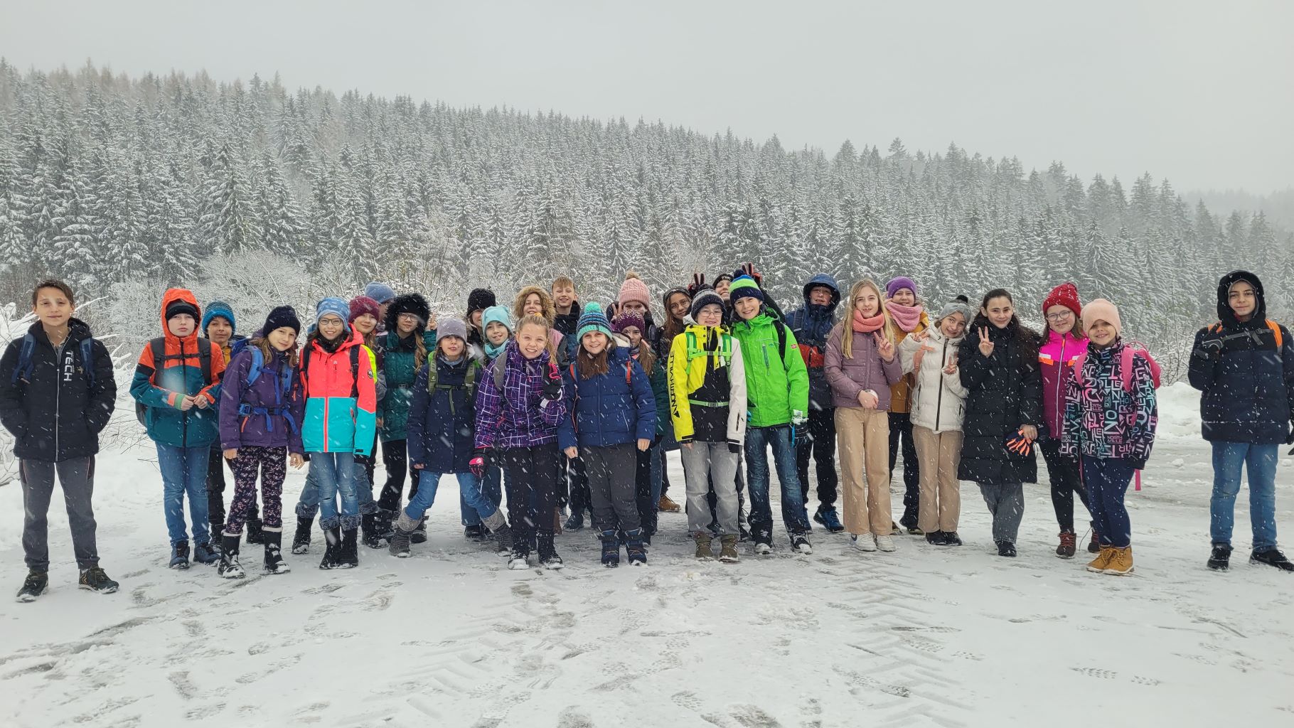 Die Klasse 5a in Steinbach am Wald