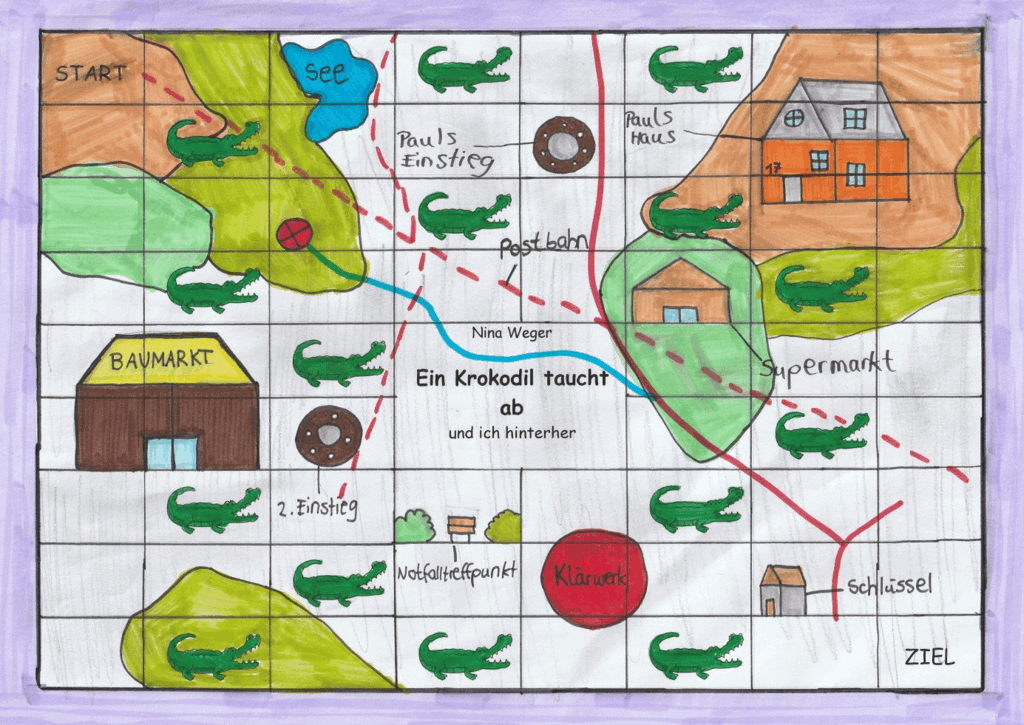 Buchtipp der Klasse 6a: Nina Weger "Ein Krokodil taucht ab und ich hinterher"