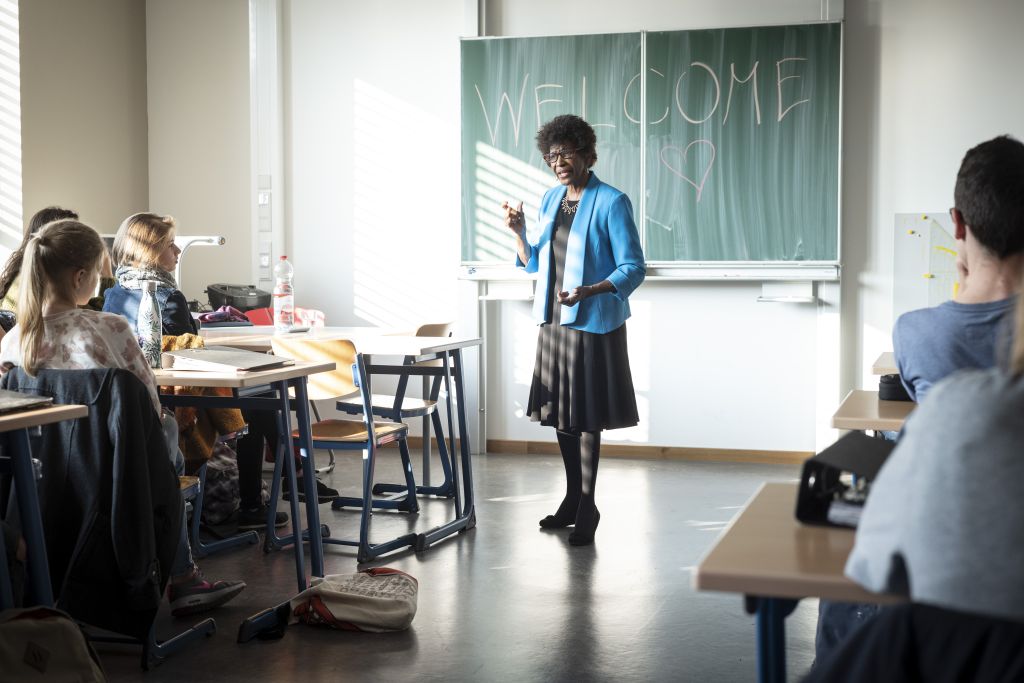B&uuml;rgerrechtlerin Rose Mayes am ASG