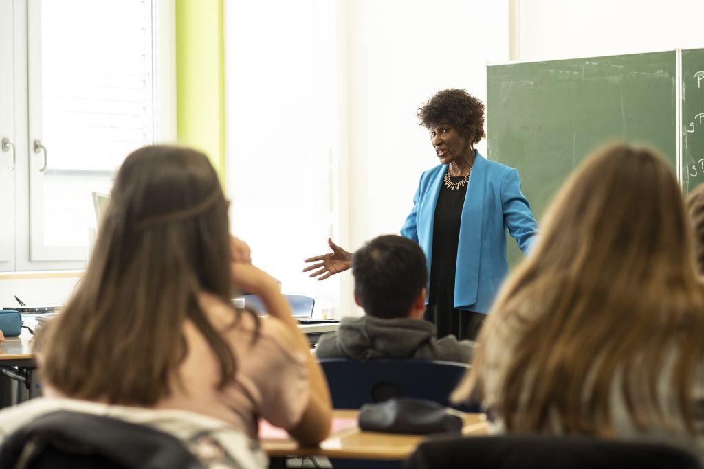 B&uuml;rgerrechtlerin Rose Mayes am ASG