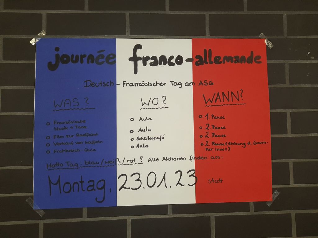 Deutsch-franz&ouml;sischer Tag am ASG