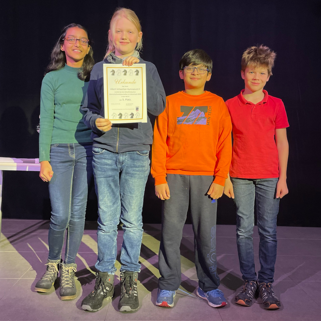 Mittelfr&auml;nkische Meisterschaften im Schulschach 2022 mit dem ASG