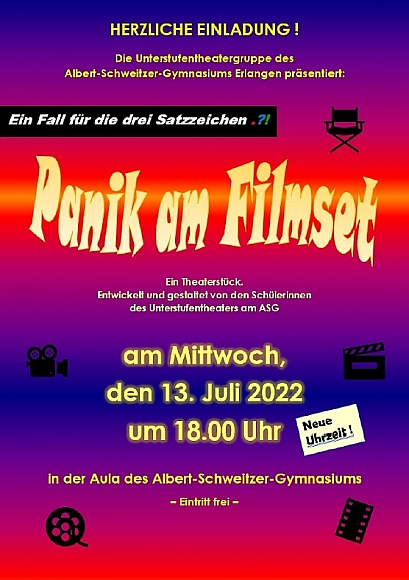 Panik am Filmset - und in der Aula ...