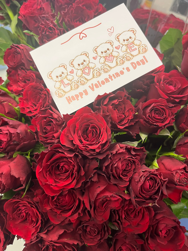 Rosige Freude am Valentinstag