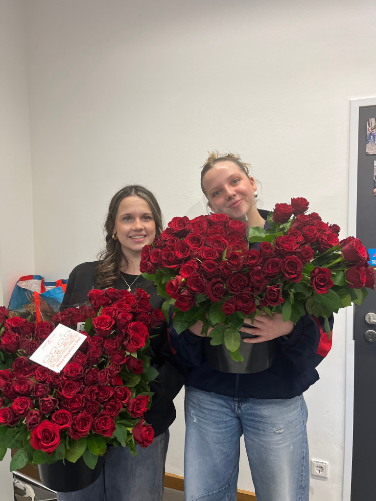 Rosige Freude am Valentinstag