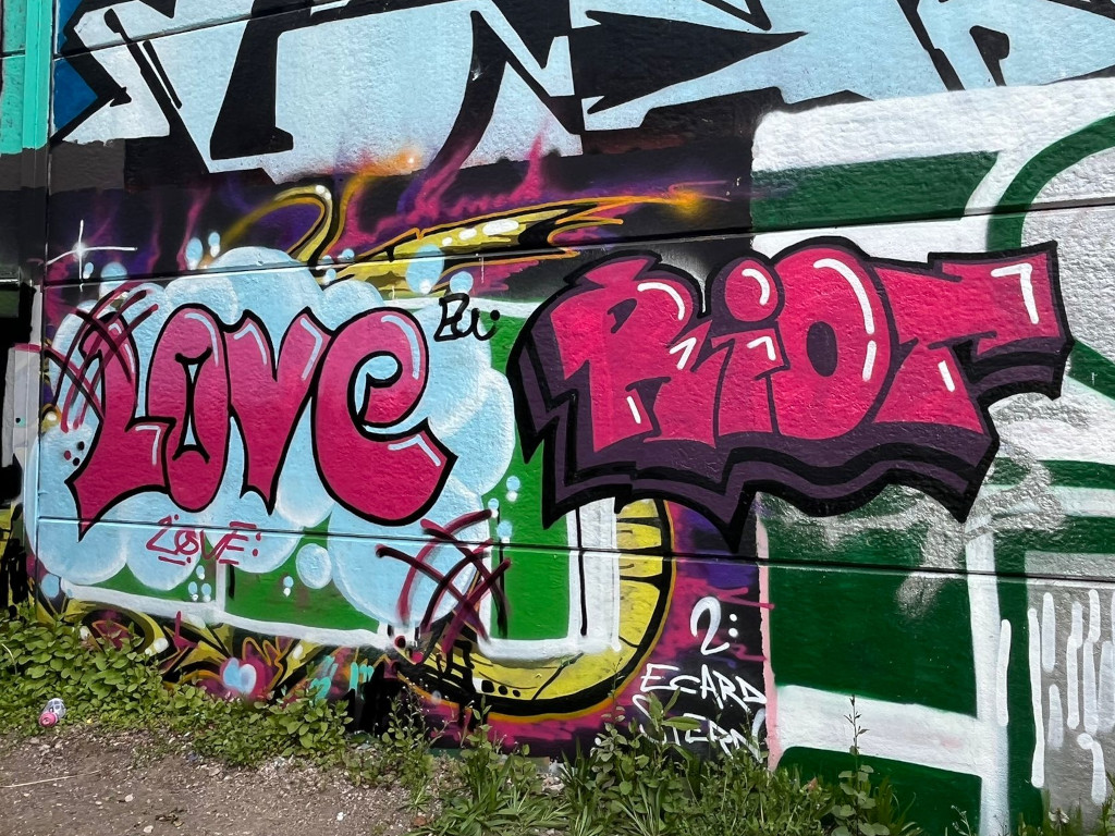 Spr&uuml;haktion des P-Seminars Legales Graffiti